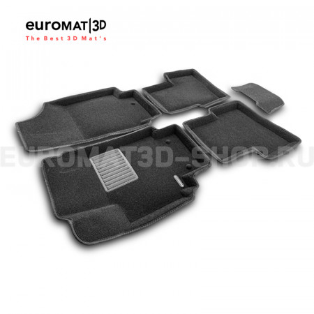Текстильные 3D коврики Euromat3D Business в салон для Hyundai Creta (2016-2020) № EMC3D-002728