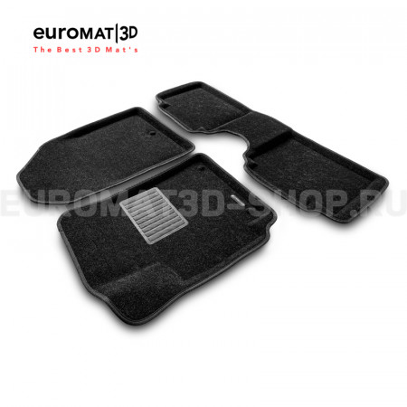 Текстильные 3D коврики Euromat3D Business в салон для Kia Cerato (2018-) № EMC3D-002903