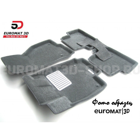 Текстильные 3D коврики Euromat3D Lux в салон для Mercedes GLS-Class (X167) (2019-) № EM3D-003513G Серые