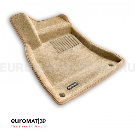 Текстильные 3D коврики Euromat3D Business в салон для Mercedes B-Class (W247) (2018-) № EMC3D-003510T Бежевые
