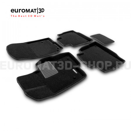 Текстильные 3D коврики Euromat3D Premium в салон для Mercedes GLE-Class (W167) (2019-) № EMPR3D-003509