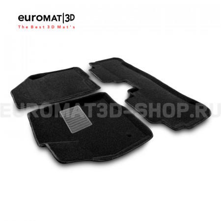 Текстильные 3D коврики Euromat3D Business в салон для Chevrolet Bolt (2016-) № EMC3D-001500