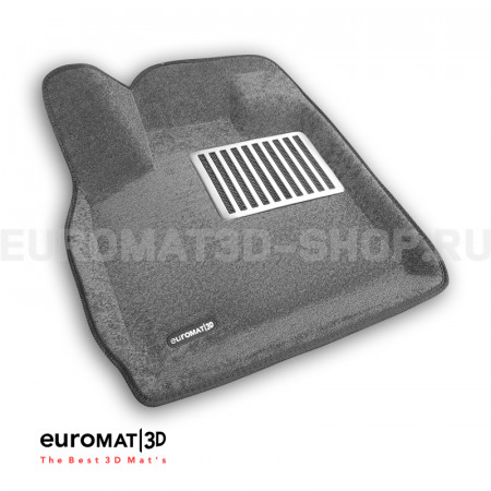 Текстильные 3D коврики Euromat3D Lux в салон для Exeed VX (2021-2023) № EM3D-001424G Серые