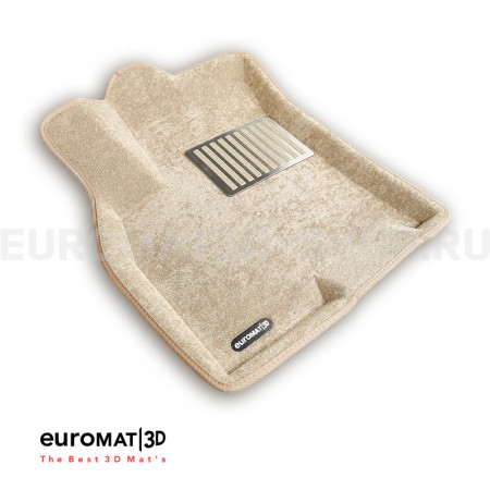 Текстильные 3D коврики Euromat3D Lux в салон для Chery Tiggo 7 PRO (2019-) № EM3D-001421T Бежевые