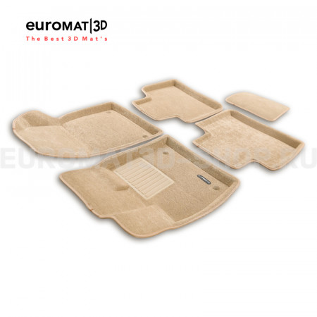 Текстильные 3D коврики Euromat3D Business в салон для Geely Atlas (4WD) (2024-) № EMC3D-001418T Бежевые