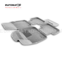 Текстильные 3D коврики Euromat3D Business в салон для Porsche Cayenne (2018-) № EMC3D-004106S Светло-серые